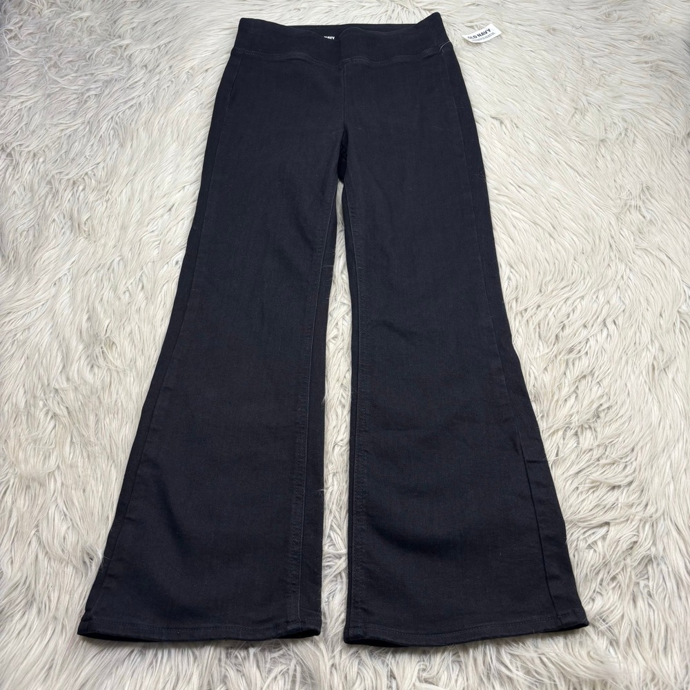 NWT Old Navy Women's 0 Black High Rise Weekender Kick Flare Pants Retro 70's